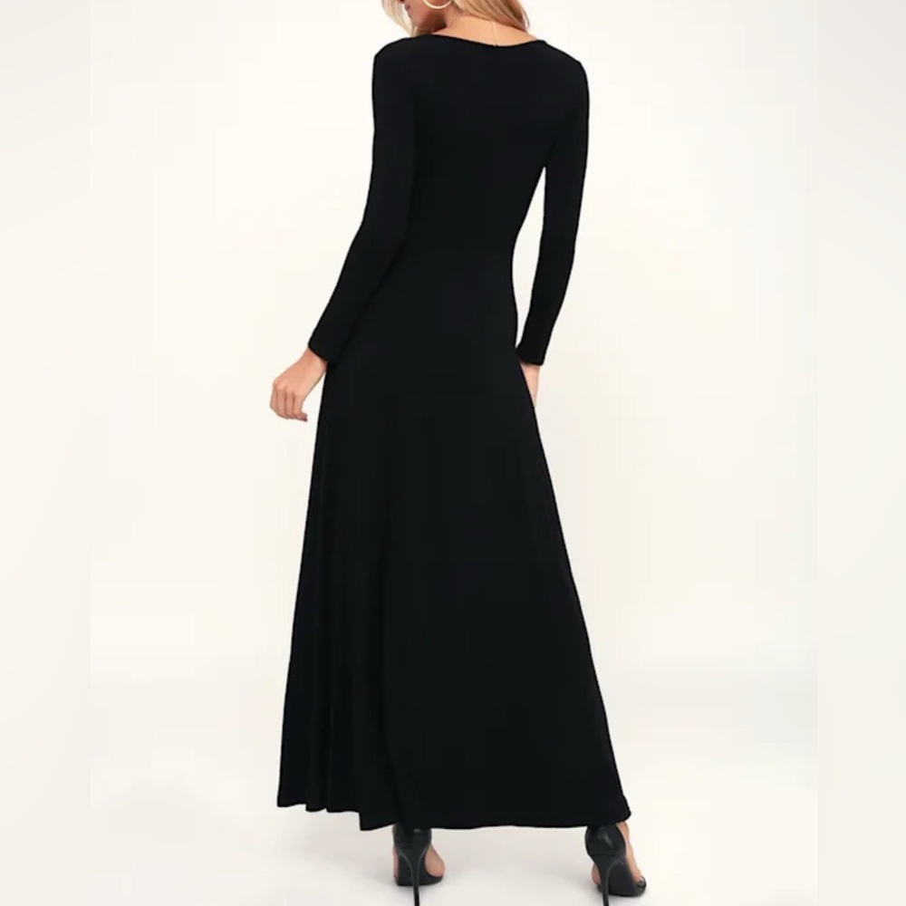 Lulu's Black Maxi Dress - Picture 3 of 4